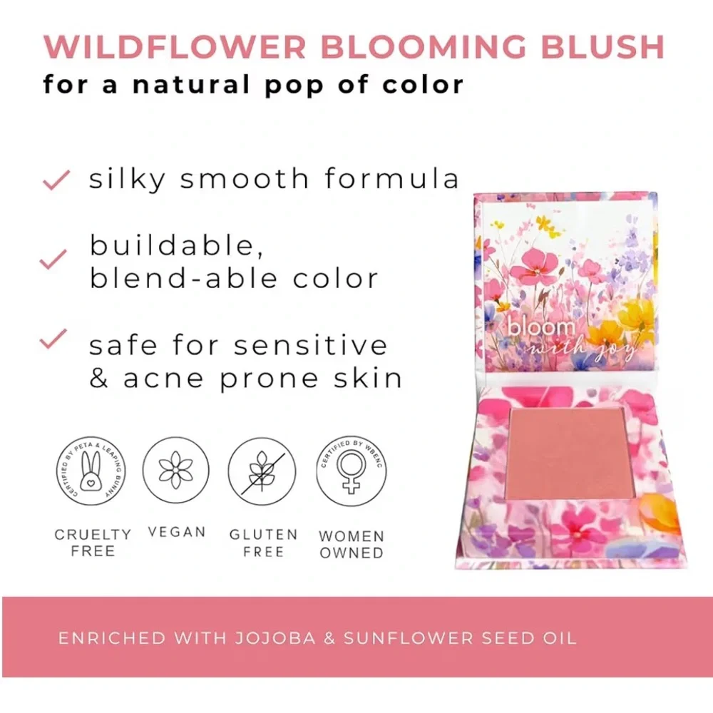 Honeybee Gardens Wildflower Blooming Blush, Vegan, 0.14oz (Primrose)